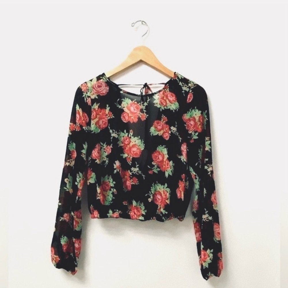 Guess Chiffon Exposed Back Blouse
